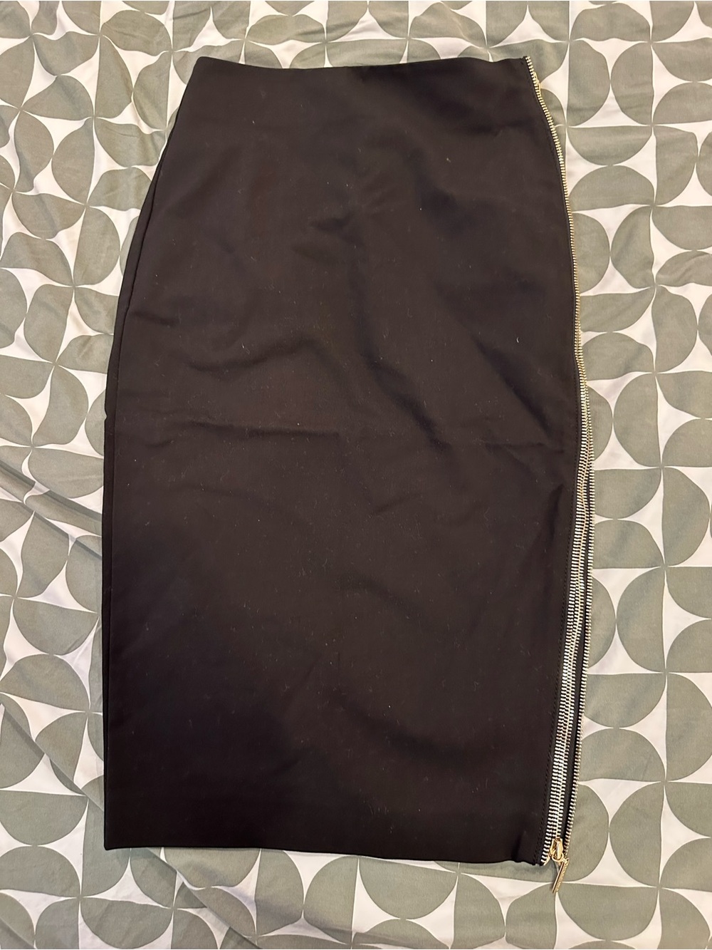Marciano Black Pencil Skirt with Asymmetrical Zip